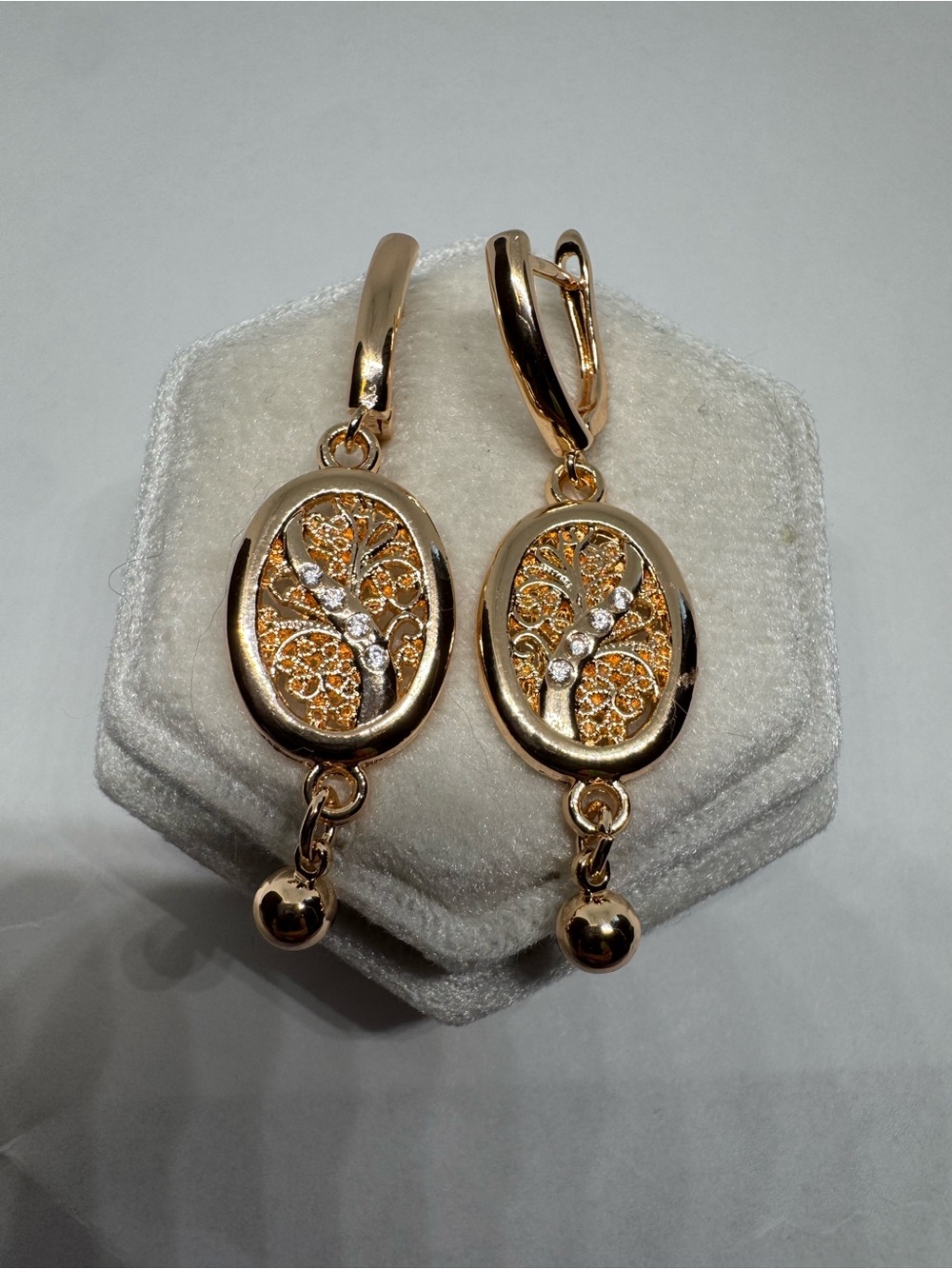 Vintage Rose Gold Plated Earrings